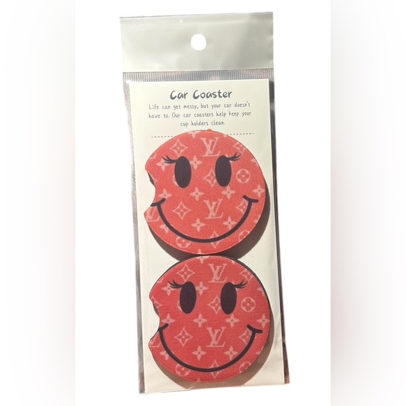 Smiley Car Coasters - Picture 1 of 1